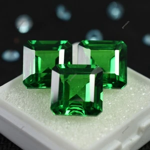 Natural Tsavorite Garnet Square Cut Green 30.00 Ct Certified AAA Loose Gemstones - Picture 1 of 6