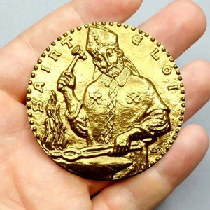 Saint Eligius Elois. Watchmakers, Jewellers, Goldsmiths. Antique Medal by Muller - Picture 1 of 8