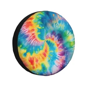 Spare Tire Cover Rainbow Tie Dye Pattern Tire Cover 15 Inch Wheel 15 inch - Picture 1 of 8