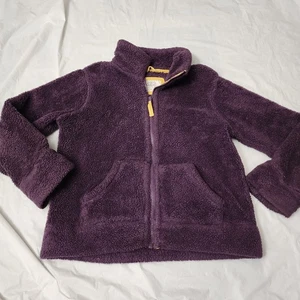Mini Boden Fuzzy Cozy Fleece Jacket Purple Kids 7 - 8 Years Full Zip - Picture 1 of 5
