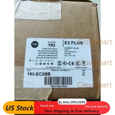 Allen-Bradley Overload Relay 193-EC3BB 3-15A 193EC3BB  AB   US Free Tax - Image 1 of 4