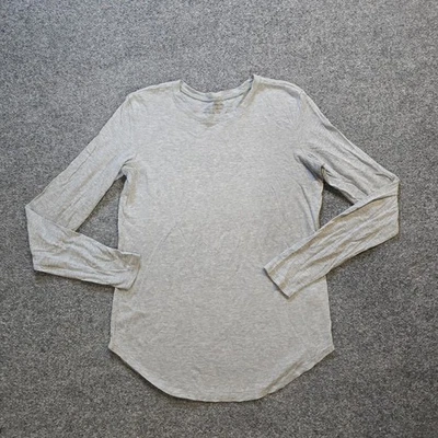 Vince Top Womens Size Small Gray Long Sleeve Pima Cotton Layer Capsule Casual Foto 1 de 4