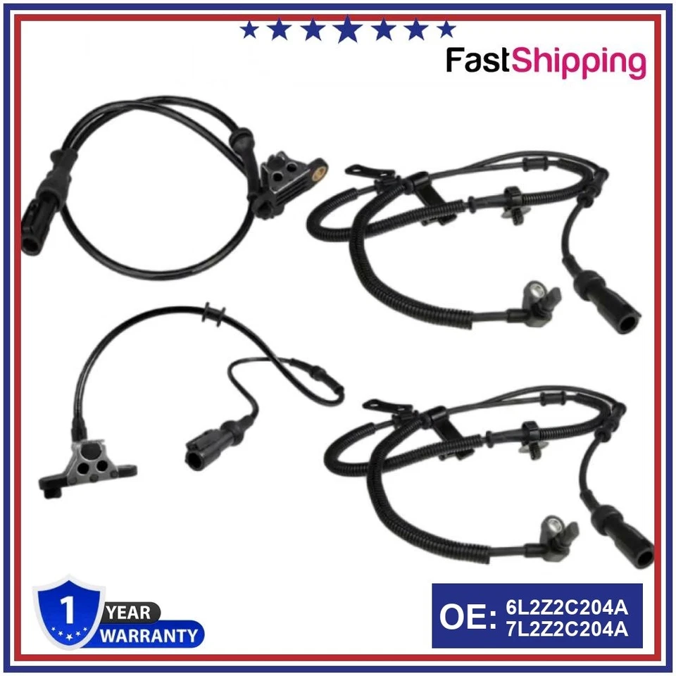4 ABS Wheel Speed Sensor Front Rear Fit Ford Explorer Mercury Mountaineer 06-10 - Image 1 of 4
