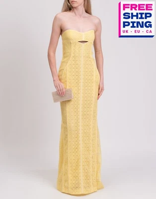 PVP €5000 J. MENDEL Vestido de Encaje US10 UK14 IT46 XL Forrado de Seda Corte Cuello Bandeau Foto 1 de 4