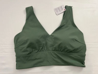 Nuevo con etiquetas Sujetador Talla Grande Lululemon Align Cuello en V DDD/G Copa GRIS Gris Eucalipto Foto 1 de 4