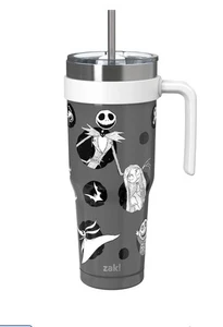 Zak Designs 40 Unzen Strohhalm Griff Becher, Doppel Vakuum Nightmare before Christmas - Bild 1 von 5
