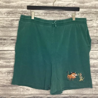 Pantalones Cortos De Colección Rey León Para Hombre 2XL Verde The Disney Store Timón Pumba Ropa de Salón Foto 1 de 4