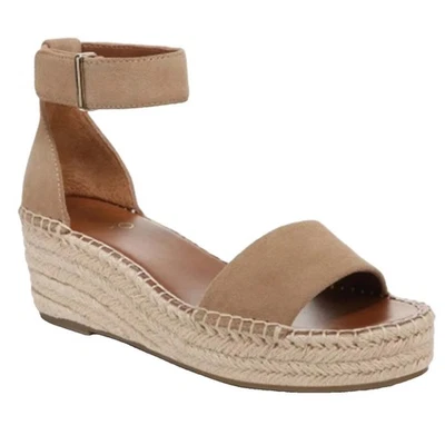 Franco Sarto Pela Espadrille Platform Sandal (Women) Sandstone Suede 8.5 NEW - Image 1 of 4