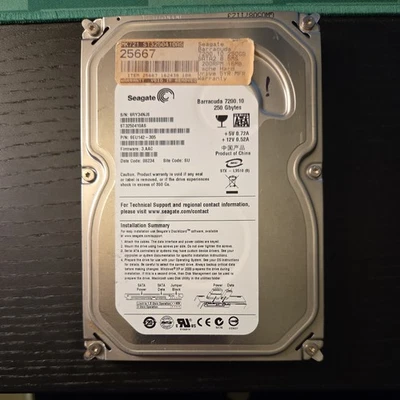Seagate ST3250410AS 3.5" 250GB Internal Hard Drive, As-Is For Parts - Image 1 of 2