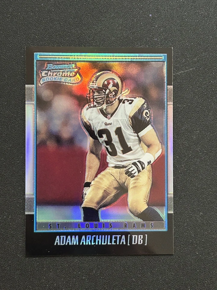 2001 Bowman Chrome Adam Archuleta Rookie Refractor Card /1999 #222 Rams - Image 1 of 2