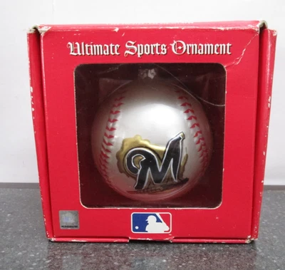 ORNAMENTO DEPORTIVO MILWAUKEE BREWERS NAVIDAD ESCOCESA MLB MERCANCÍA GENUINA Foto 1 de 4