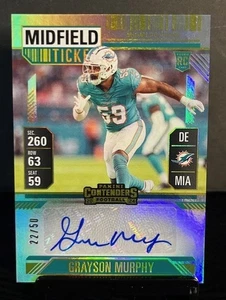 2024 Panini Contenders Grayson Murphy #258 Midfield Ticket 22/50 Dolphins - Bild 1 von 3