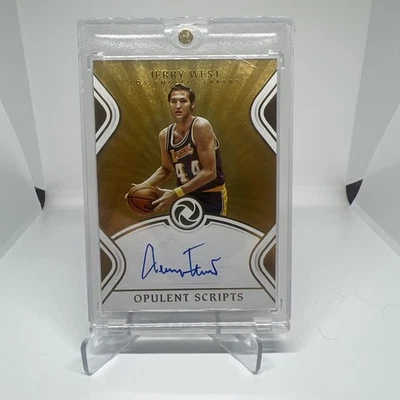 2018-19 Panini Opulence - Opulent Scripts Jerry West #OS-JWS On Card Auto 1/25 - Image 1 of 2