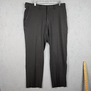 Haggar Premium bequeme gerade Hose Herren 36x30 grau Business Plissee elegant - Bild 1 von 10