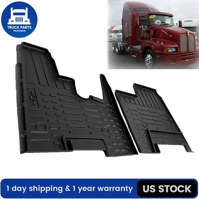2PCS Floor Mats Set For 2002-2006 Kenworth T600 T800 W900 Automatic Transmission Foto 1 de 4