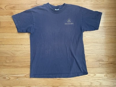 Camisa vintage Mercedes-Benz talla grande azul para hombre Y2K Gildan Foto 1 de 4
