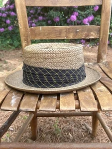 1960s Vintage Country Casuals Panapalm Woven Hat 7 1/4 - Picture 1 of 10