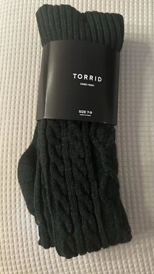 Calcetines hasta la rodilla tórridos verde jaspeado talla 7-9 Foto 1 de 2