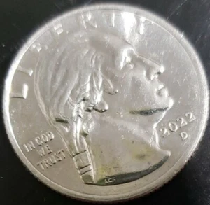 2022 D Maya Angelou Quarter Double Ear Ring Dangling Error coin - Picture 1 of 3