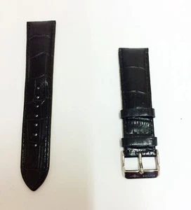 New high-quality Elysee watch strap 205mm long leather Black 22mm E414 - Picture 1 of 2