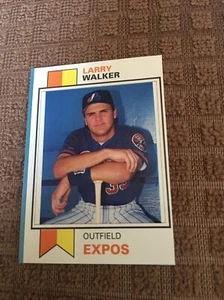 Larry Walker Montreal Expos Pocket Price Guide #34 Blue Border Oddball - Picture 1 of 3