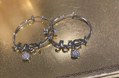 Juicy Couture Vintage Silver JUICY Hoops  - Image 1 of 4