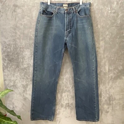 Pantalones de mezclilla estilo auténtico recto azul Steve & Barry's para hombre talla 34X31 Foto 1 de 4