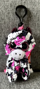 Ty Flippables Beanie Boo Schlüsselanhänger Schlüsselclip, 3,5 Zoll - Zoey das Zebra - Bild 1 von 3