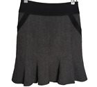 Review Godet Skirt Size 10 Pockets Tailored Fully Lined Satin Waist Spot Pattern