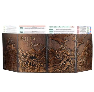 Dungeon Master Screen - Dungeons & Dragons in ecopelle RPG, D&D DND - Immagine 1 di 4