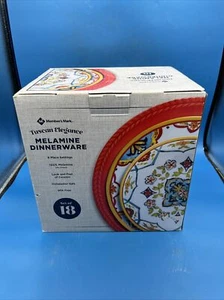 MEMBER'S MARK MELAMINE 18 PIECE DINNERWARE SET, TUSCAN ELEGANCE NIB - Picture 1 of 5