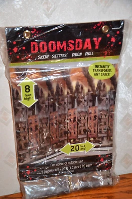 Escena de pared de edificio del juicio final decoración de habitación rollo 20' L X 8' de alto - ¡FIESTA!! Foto 1 de 4