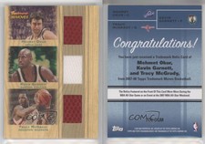 2007 Trademark Moves Triple Relics Mehmet Okur Kevin Garnett Tracy McGrady HOF