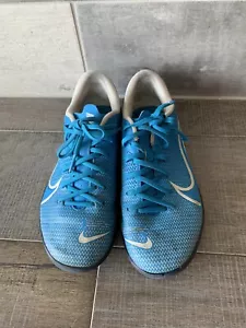 NIKE Merc Just Do It White/blue Indoor Soccer Shoes Youth 4Y - Picture 1 of 4
