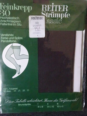 Straps – Strümpfe Feinstrümpfe Reiter Classic 30 den Gr. I 8 ½ - 9 35-37 NEU! - Bild 1 von 2