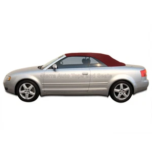Audi A4 2003-09 Convertible Soft Top w/ Glass Window, Cloth, Burgundy - Bild 1 von 8