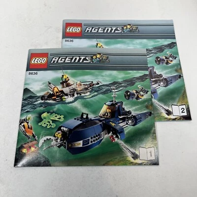 Lego Agentes Deep Sea Quest Manual Solo 8636 Instrucciones AMBOS LIBROS Foto 1 de 4