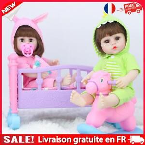 38cm Lifelike Doll Appease Toy Silicone Adorable Reborn Doll Kits for Kids Girls
