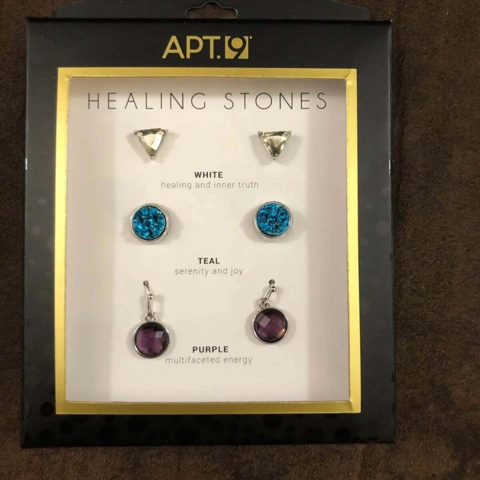 Apt 9 piedras curativas pendientes trío Foto 1 de 1