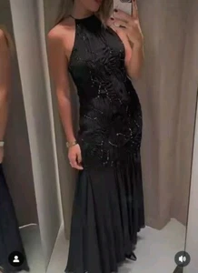 NEW ZARA AW24 SEQUINNED HALTER DRESS ZW COLLECTION 7521/249 VESTIDO LENTEJUELAS - Imagen 1 de 10