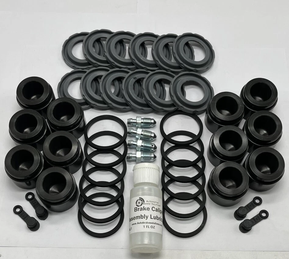 FIts: Dodge Hellcat Charger/Challenger front caliper rebuild kit (x2) w/ pistons - Imagen 1 de 1