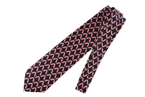 Ted Lapidus Krawatte Tierdruck Schwarz Seide