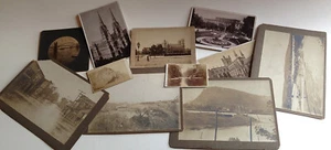 ANTIQUE Cabinet Card CDV PHOTO Lot NY Flood 1903 Disaster Church LANDSCAPE Lot - Picture 1 of 10