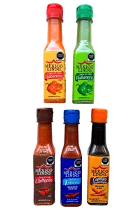 5-Pack Mexico Lindo Salsa Varias 150ml/5oz Assorted Hot Sauces - Picture 1 of 4