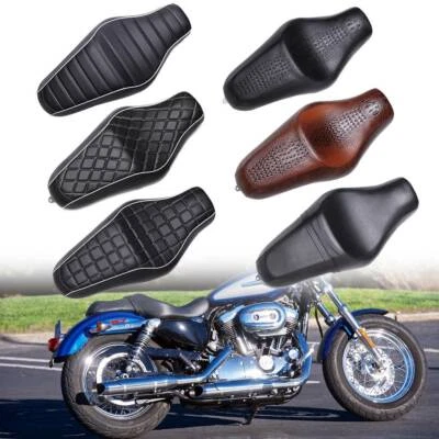Двухместное водительское пассажирское сиденье для Harley Sportster 1200 XL883 Iron 883 SuperLow - Изображение 1 из 4