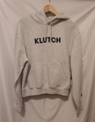 Sudadera con capucha New Balance NB x Klutch para mujer XS gris jaspeado cordones pulóver polar Foto 1 de 4
