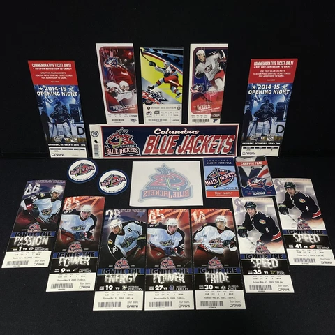 Columbus Blue Jackets NHL Hockey Lot Of Ticket Stubs And Promotional Items Cover