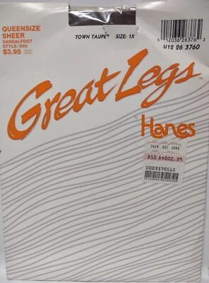 Pantimedias Hanes De Colección 1X Queen Great Legs Town Taupe Sandalia Transparente Foto 1 de 3