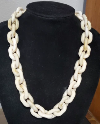 NUEVO COLLAR INC INTERNACIONAL DORADO GRANDE ESLABÓN MARFIL 23"+3" J3 Foto 1 de 2