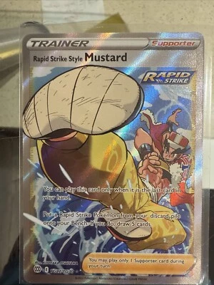 Pokemon Card Rapid Strike Style Mustard TG27/TG30 Brilliant Stars Near Mint - Image 1 of 4